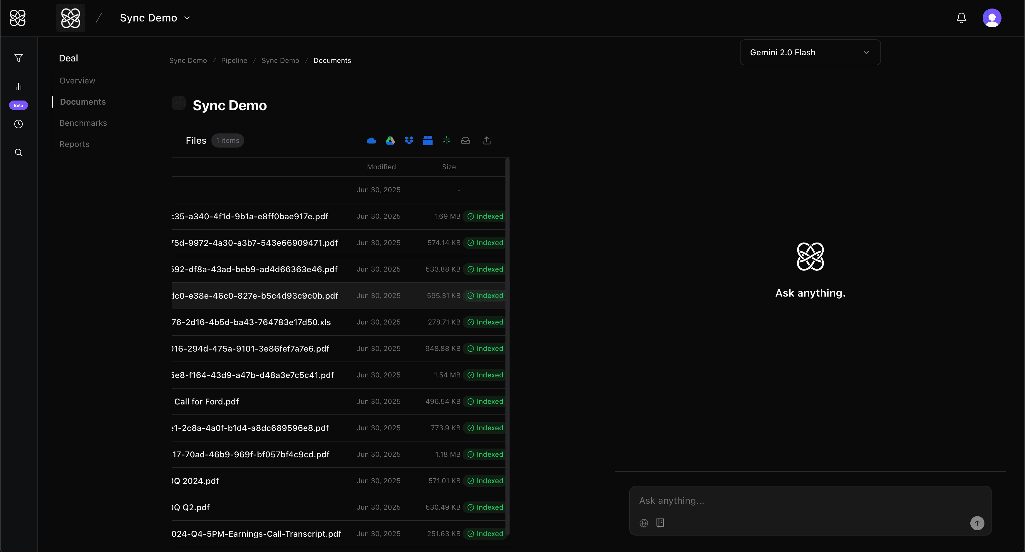 Synced Box Documents in Emblem